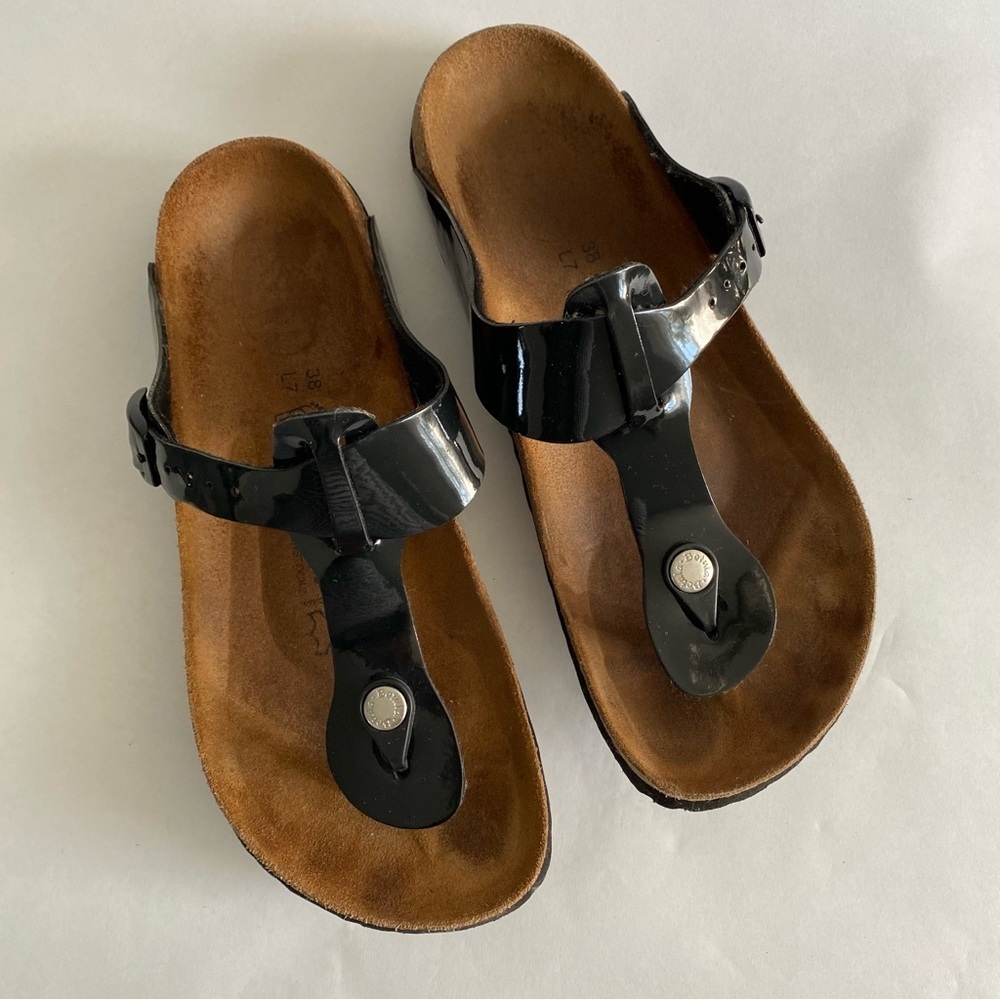 Birkenstock Betula Thong Flat Sandals Pewter Adjustable Strap